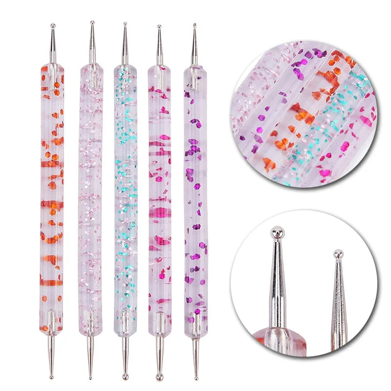 THESA Dot Detail™ Nail Art Pen Set (5-Piece Dual-Ended Kit)