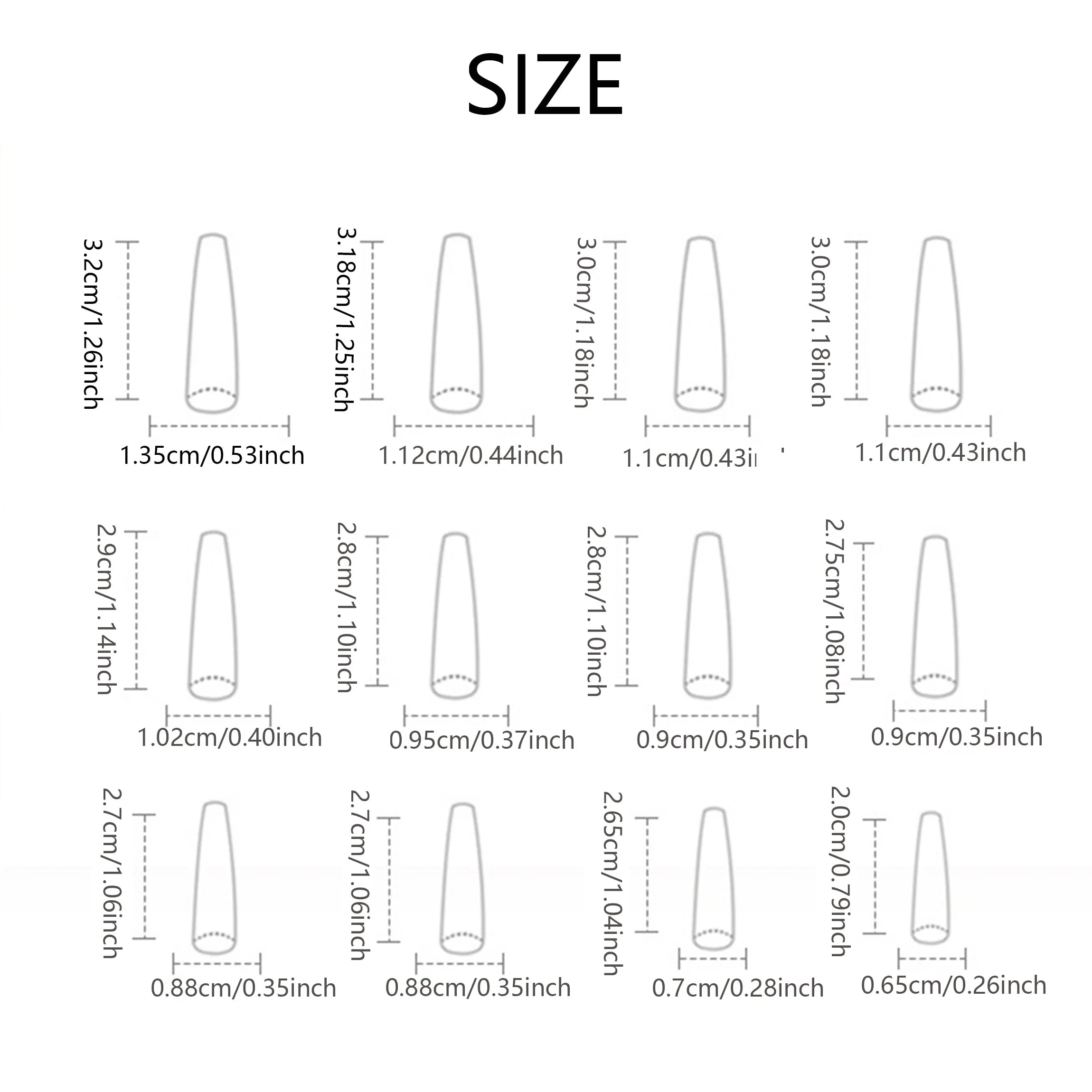 THESA Fleur Chain Long French Press-On Nail Set (24-Piece Statement Kit)